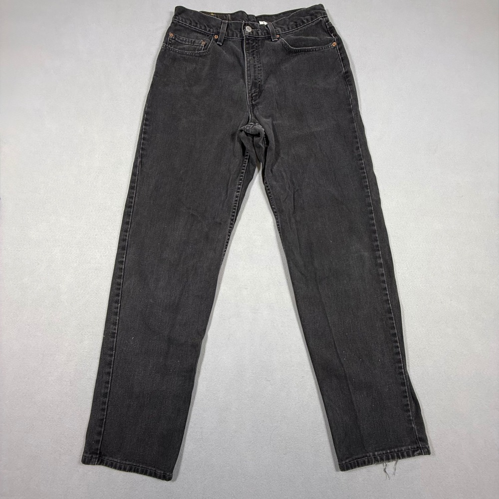 Levis 550 Relaxed Fit Jeans Mens 34x34 Faded Black Made in USA Vintage Denim - Picture 2 of 8